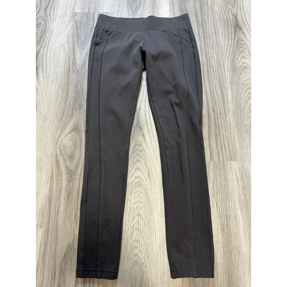 dELiA*s Charcoal Gray Exposed Seam Ponte Knit Leggings XS Pants Gray 00s vintage